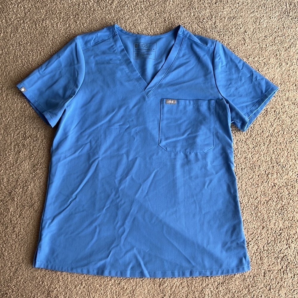 Two Piece Figs Bundle- Zamora Joggers and Scrub Top Ceil Blue